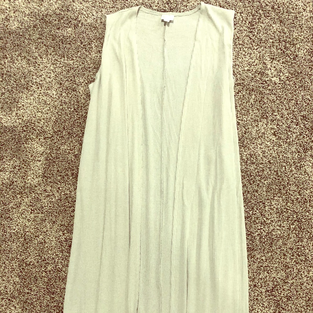LuLaRoe sleeveless long cardigan